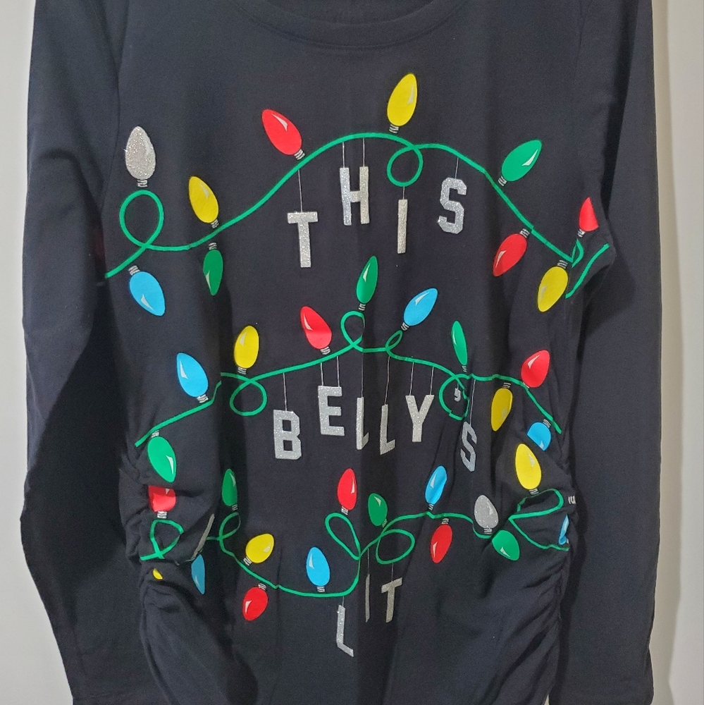 Motherhood Maternity Festive Lights Tee
